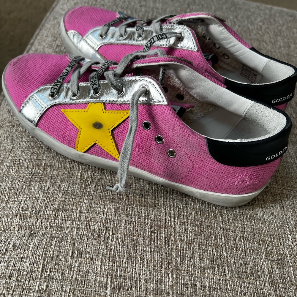 Golden Goose Kids/Adult Pink/Yellow Star Size 35 worn by myself (adult) only!